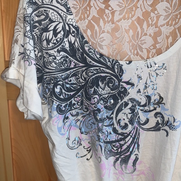 Maurices Tie Front and Lace Back Top - Picture 2 of 10